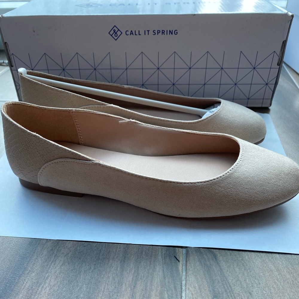 Call It Spring Natural Snake  Altrade Ballet Flat